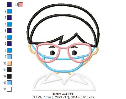 Covid-19 Use the Mask Girl - Applique