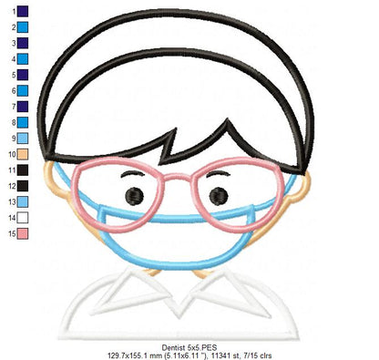 Covid-19 Use the Mask Girl - Applique