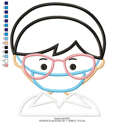 Covid-19 Use the Mask Girl - Applique