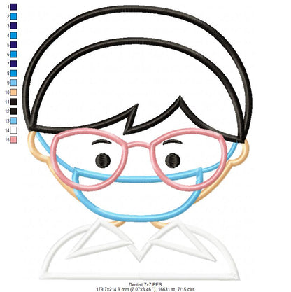 Covid-19 Use the Mask Girl - Applique