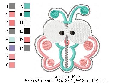 Butterfly Pacifier Holder - ITH Project - Machine Embroidery Design