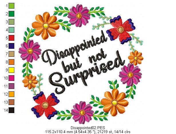 Disappointed but not surprised - Fill Stitch