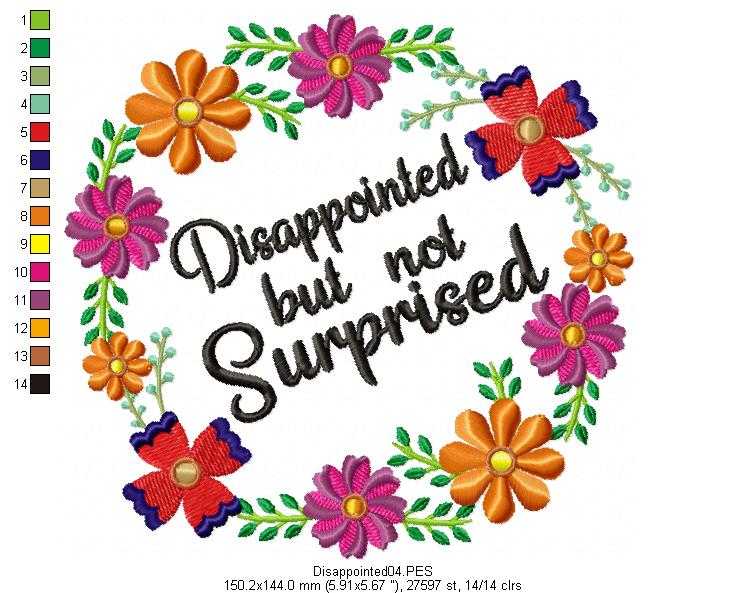 Disappointed but not surprised - Fill Stitch