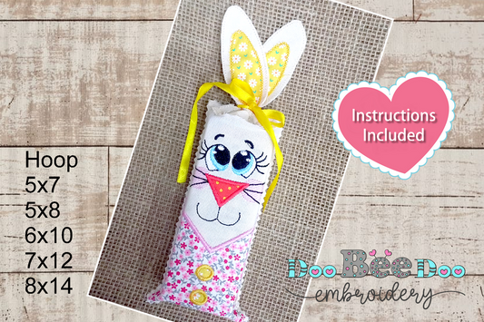 Happy Bunny Candy Bag 2 - ITH Project - Machine Embroidery Design