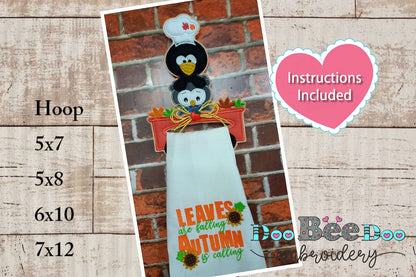 Cute Autumn Kitchen Set of 2 Designs - ITH Project - Machine Embroidery Design