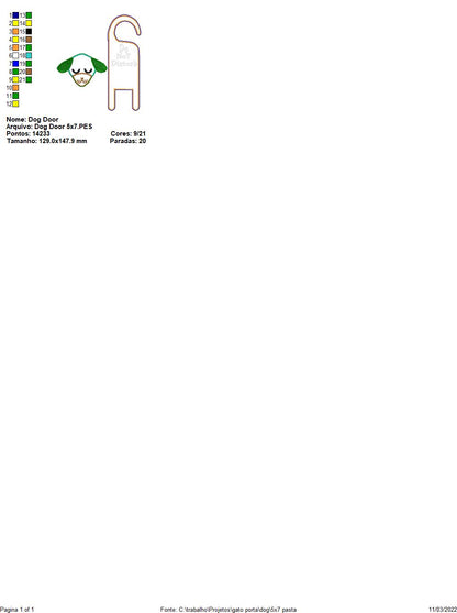 Cute Cat and Dog Door Hanger - ITH Project - Machine Embroidery Design