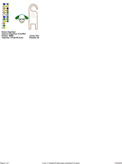 Cute Cat and Dog Door Hanger - ITH Project - Machine Embroidery Design