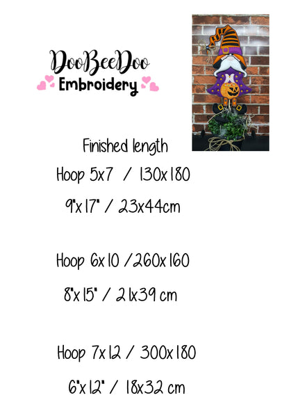 Wizard Gnome Ornament - ITH Project - Machine Embroidery Design