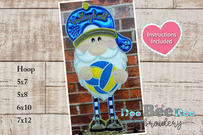 Volleyball Gnome - ITH Project - Machine Embroidery Design