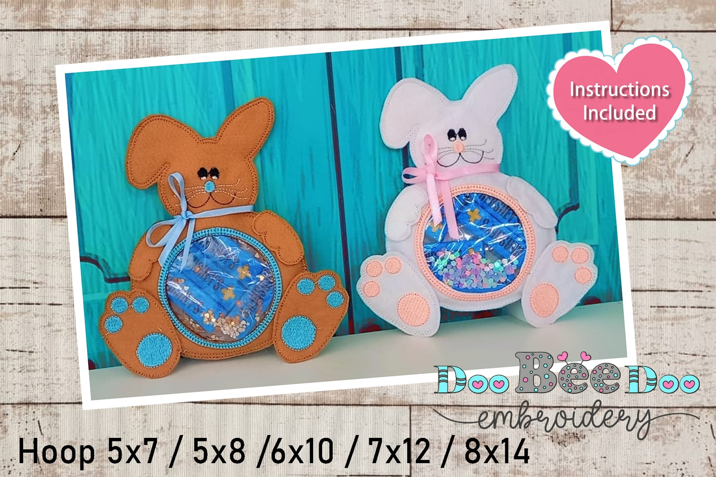 Bunny Stuffed Candy Holder - ITH Project - Machine Embroidery Design