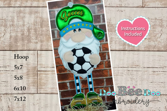 Soccer Gnome - ITH Project - Machine Embroidery Design