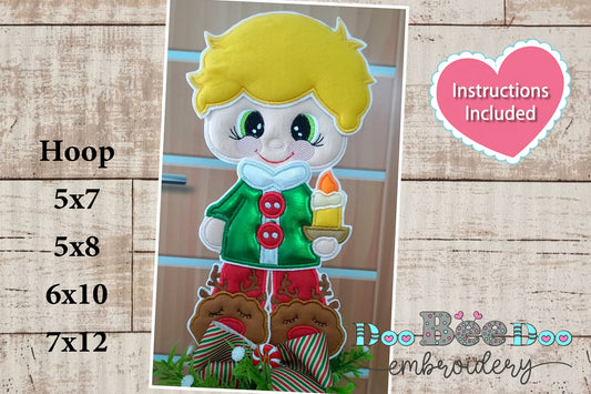 Beautiful Boy for Christmas - ITH Project - Machine Embroidery Design