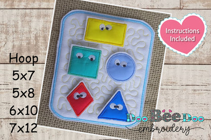 Felt Sensory Games Figures Geometrics - ITH Project - Machine Embroidery Design