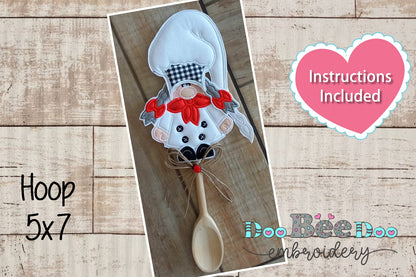 Gnome Chef for Wooden Spoon - ITH Project - Machine Embroidery Design