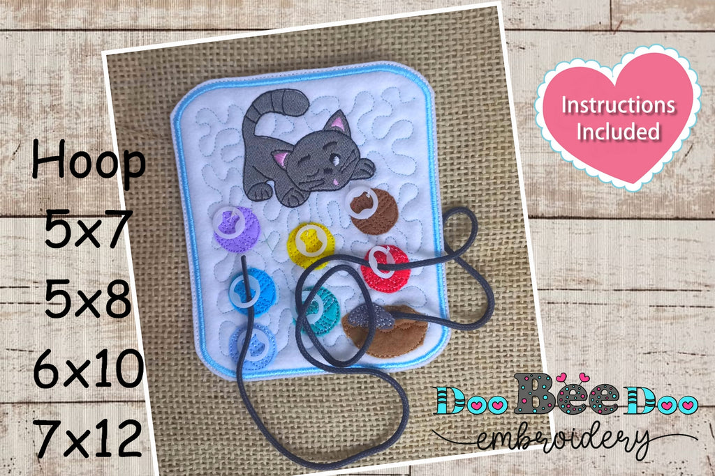 Felt Sensory Games Cat - ITH Project - Machine Embroidery Design
