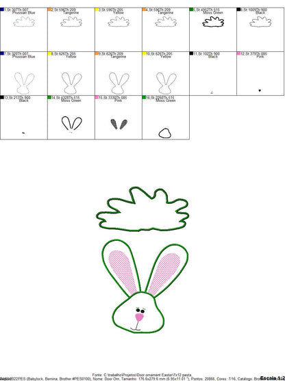 Easter Door Hanger - ITH Project - Machine Embroidery Design