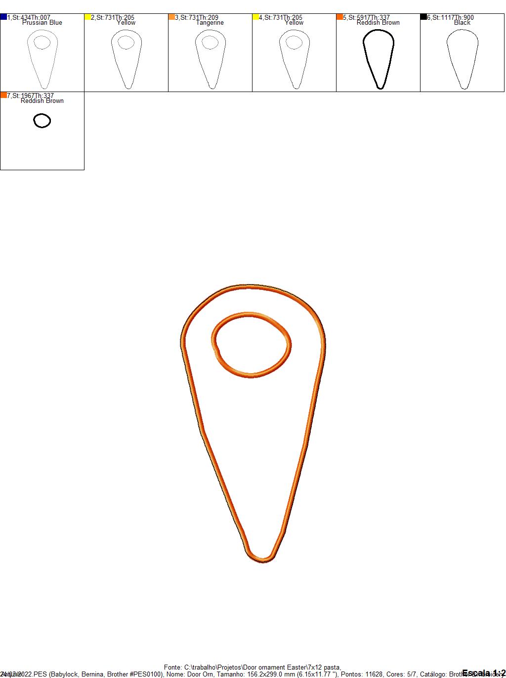 Easter Door Hanger - ITH Project - Machine Embroidery Design