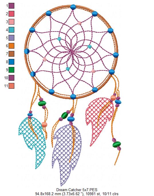 Dreams Catcher - Fill Stitch