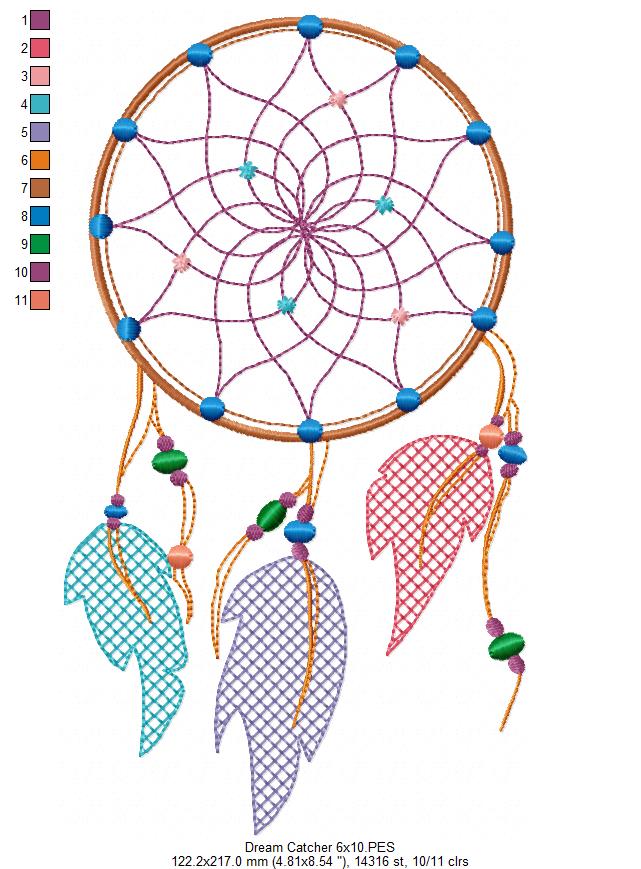 Dreams Catcher - Fill Stitch