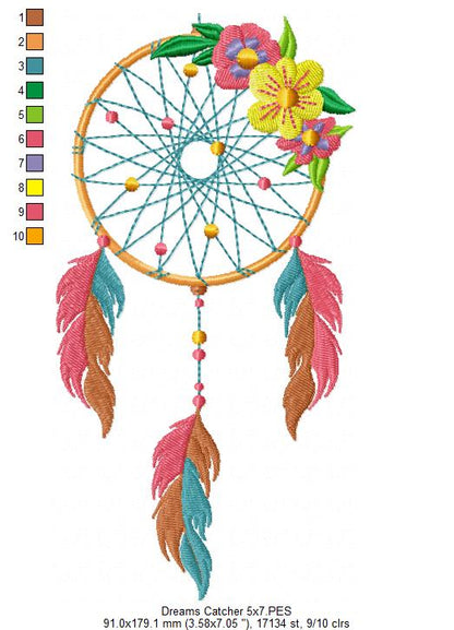 Dreams Catcher - Fill Stitch