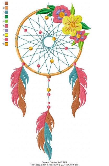 Dreams Catcher - Fill Stitch