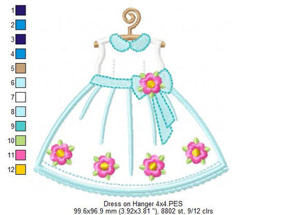 Dress on Hanger - Applique
