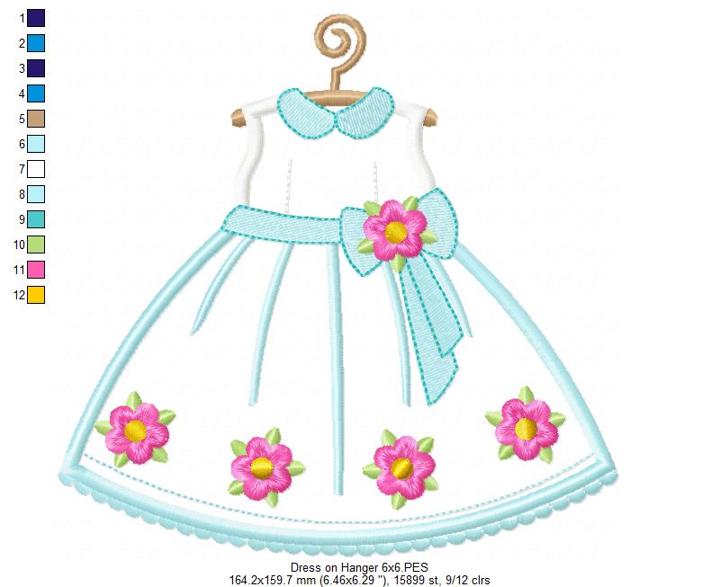 Dress on Hanger - Applique