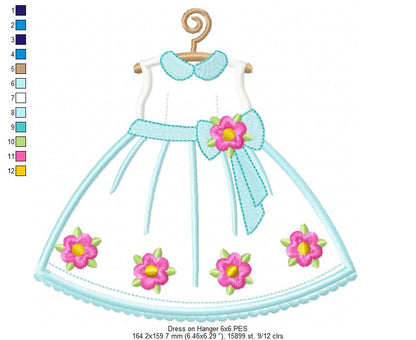 Dress on Hanger - Applique