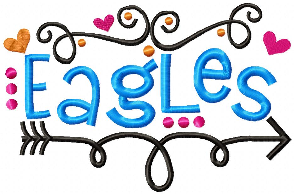 Eagles Fun Arrows - Satin Stitch - Machine Embroidery Design