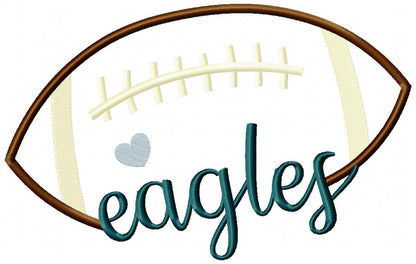 Football Eagles Ball - Fill Stitch - Machine Embrodiery Design