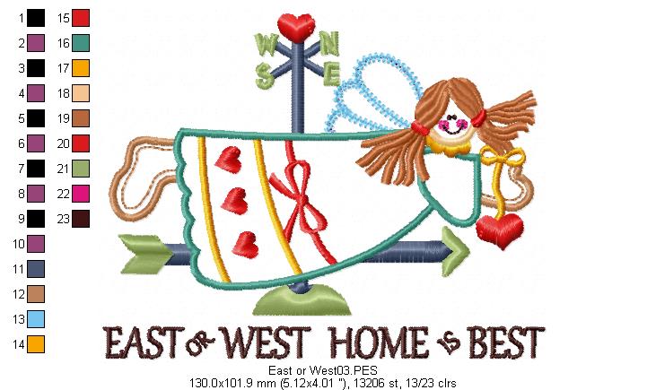 East or west Home is best - Applique