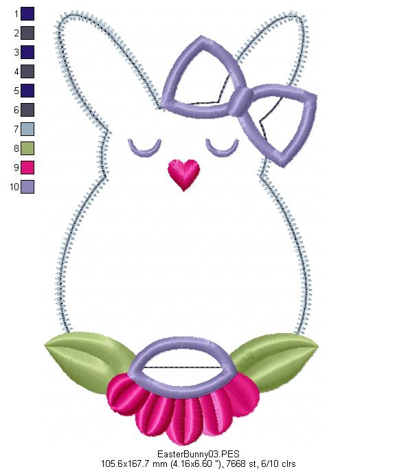 Cute Bunny  - Applique
