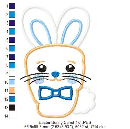Easter Carrot Bunny Boy - Applique