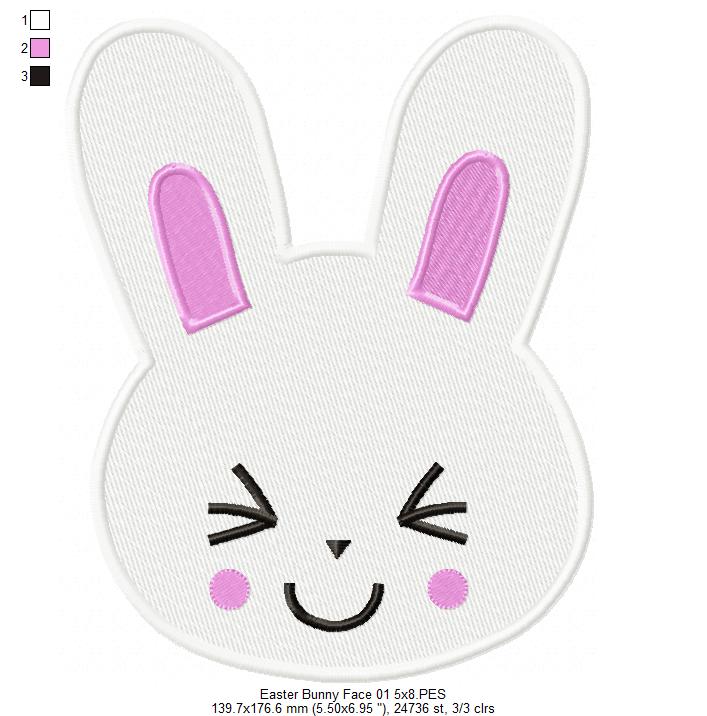 Easter Bunny - Fill Stitch