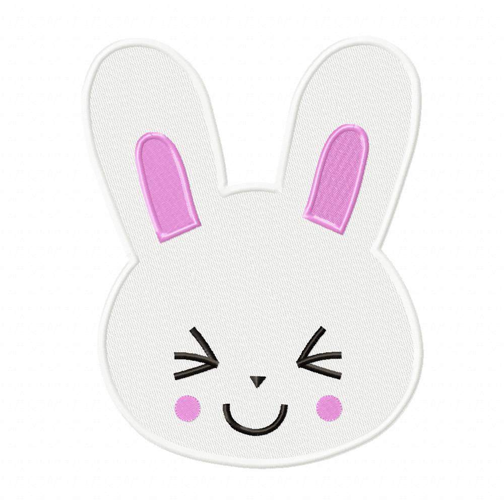 Easter Bunny Face Collection - Fill Stitch - Set of 4 designs