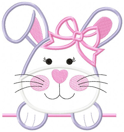 Bunny Girl - Applique - Machine Embroidery Design
