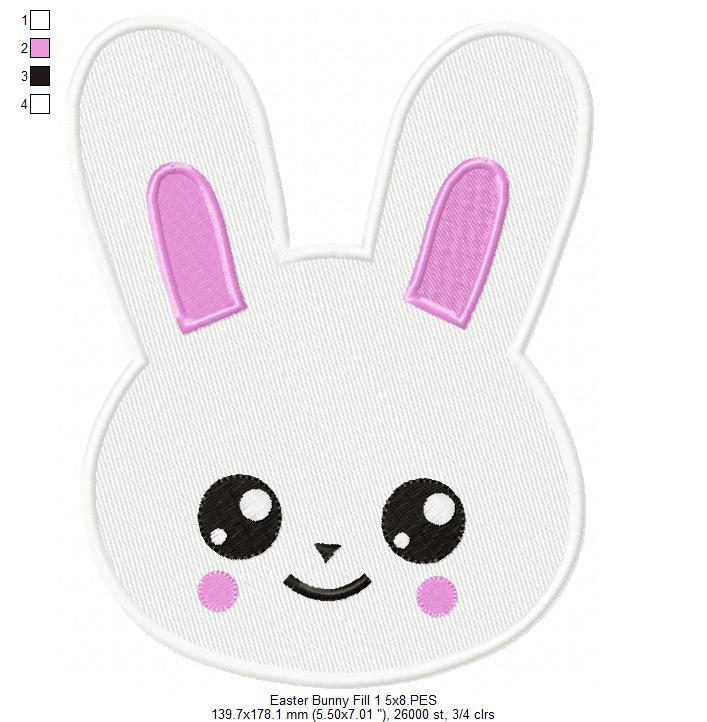 Easter Bunny - Fill Stitch