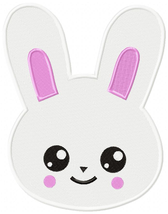 Easter Bunny Face Collection - Fill Stitch - Set of 4 designs