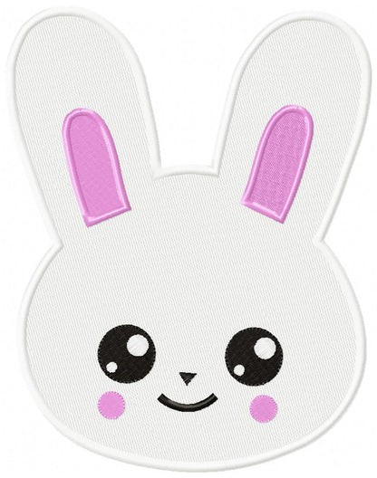 Easter Bunny Face Collection - Fill Stitch - Set of 4 designs