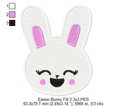 Cute Easter Bunny - Fill Stitch