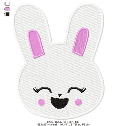 Cute Easter Bunny - Fill Stitch