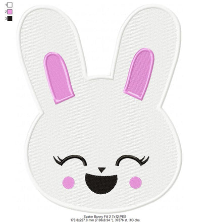 Cute Easter Bunny - Fill Stitch