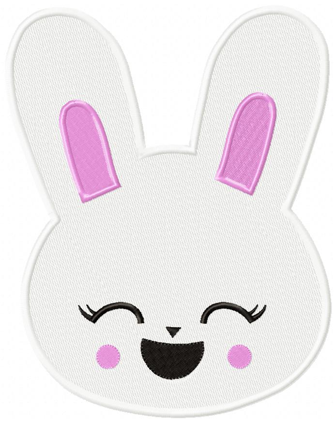Easter Bunny Face Collection - Fill Stitch - Set of 4 designs