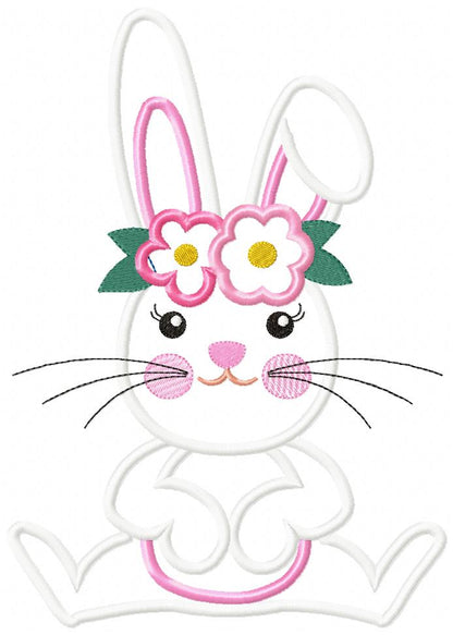 Bunny Girl - Applique - Machine Embroidery Design