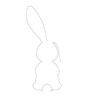 Easter Bunny Silhouette - Applique