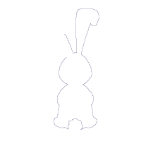 Easter Bunny Silhouette 6 - Applique