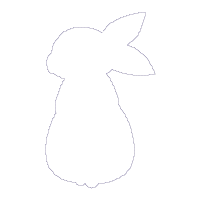 Easter Bunny Silhouette - Applique