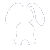 Easter Bunny Silhouette 5 - Applique