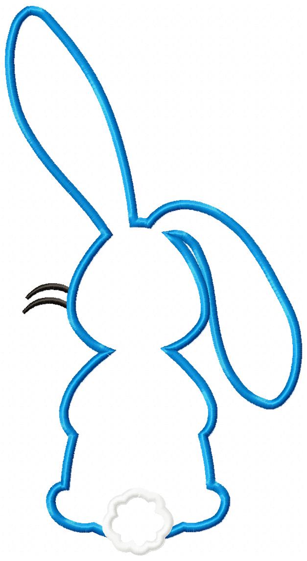 Easter Bunny Silhouette - Applique