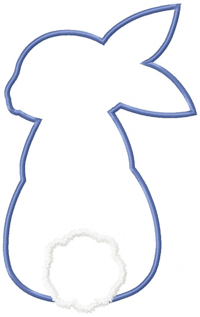 Easter Bunny Silhouette - Applique